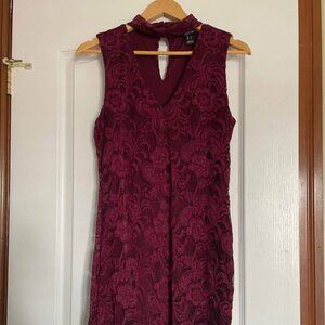 Burgandy Lace Dress